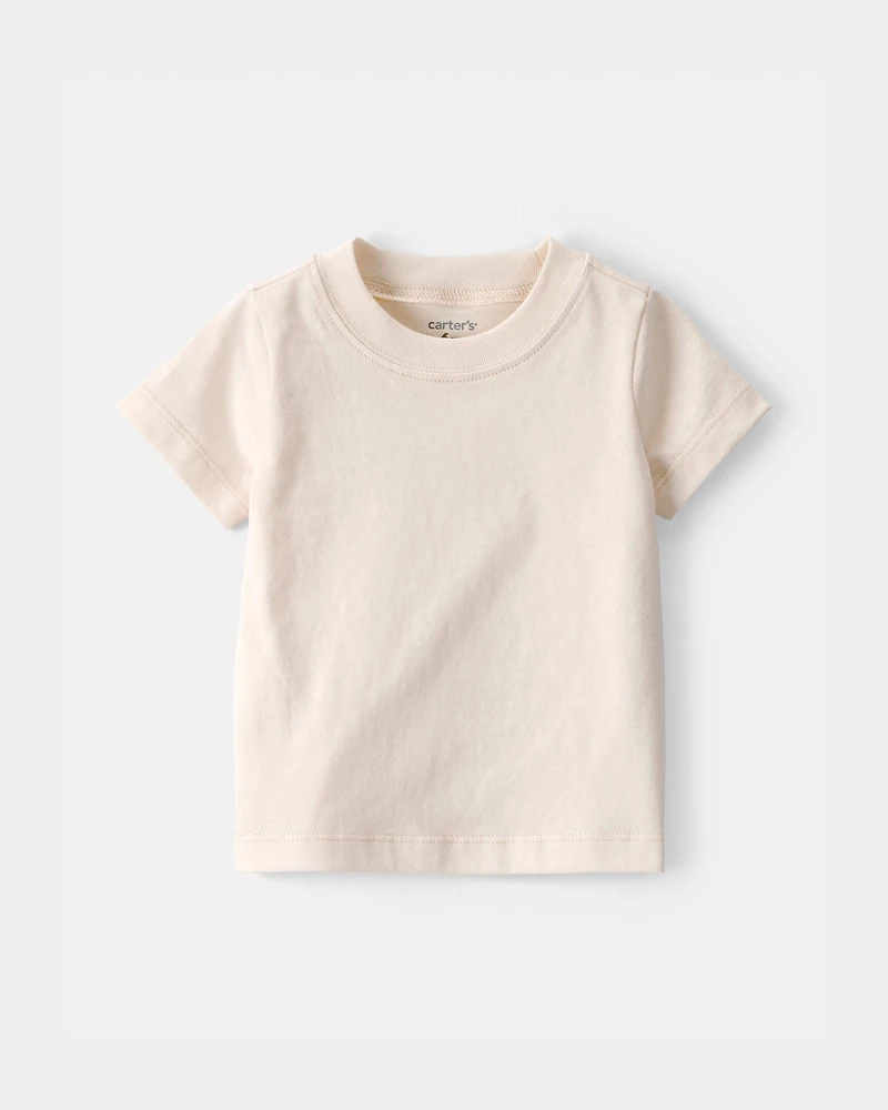 Baby 2-Piece Stripe Overall Set - Khaki