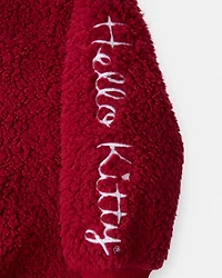 Toddler Girl Hello Kitty® Sherpa Pullover Sweatshirt - Red