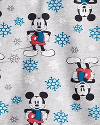 Toddler Christmas Disney© Mickey Mouse Graphic Tee - Grey