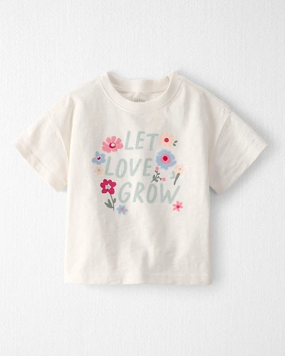 Toddler Girl Organic Cotton 'Let Love Grow' Tee