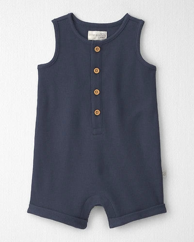 Baby Organic Cotton Waffle Knit Romper
