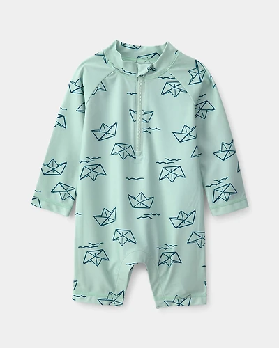 Baby Boy Fish Long-Sleeve Rashguard - Blue