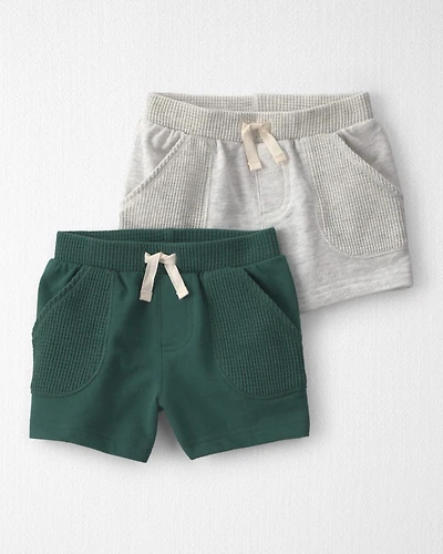 Baby 2-Pack French Terry Shorts Made with Organic Cotton