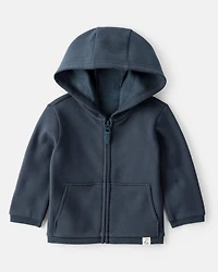 Baby Boy Long-Sleeve Zip-Up Jacket - Navy Blue