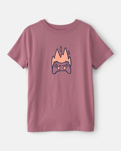 Boys Game Controller Graphic Tee - Blush