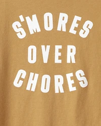Boys Smores Long-Sleeve Graphic Tee - Brown
