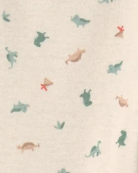 Baby Boy 4-Piece Dinosaur Outfit Set - Green/Ivory