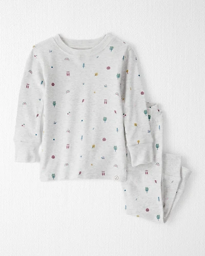 Baby Girl Organic Cotton Pyjamas Icon Town Print