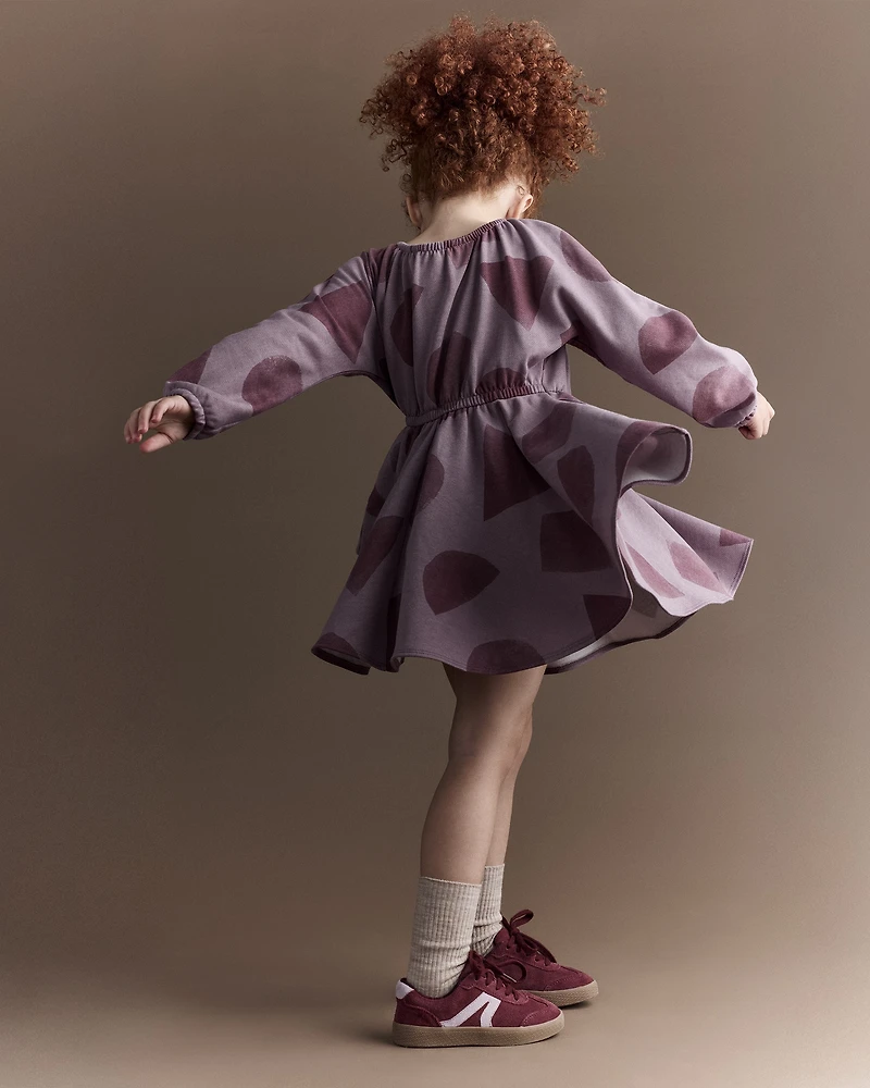 Toddler Girl Avenue Twirl™ Dress with Shapes - Mauve