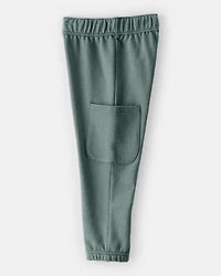 Toddler Boy Dinosaur French Terry Long-Sleeve Tee & Pant Set- Green/Grey