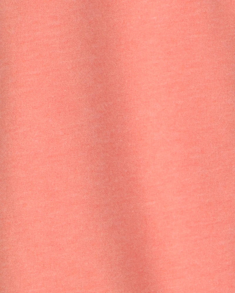 Kid French Terry Zip-Up Hoodie - Orange