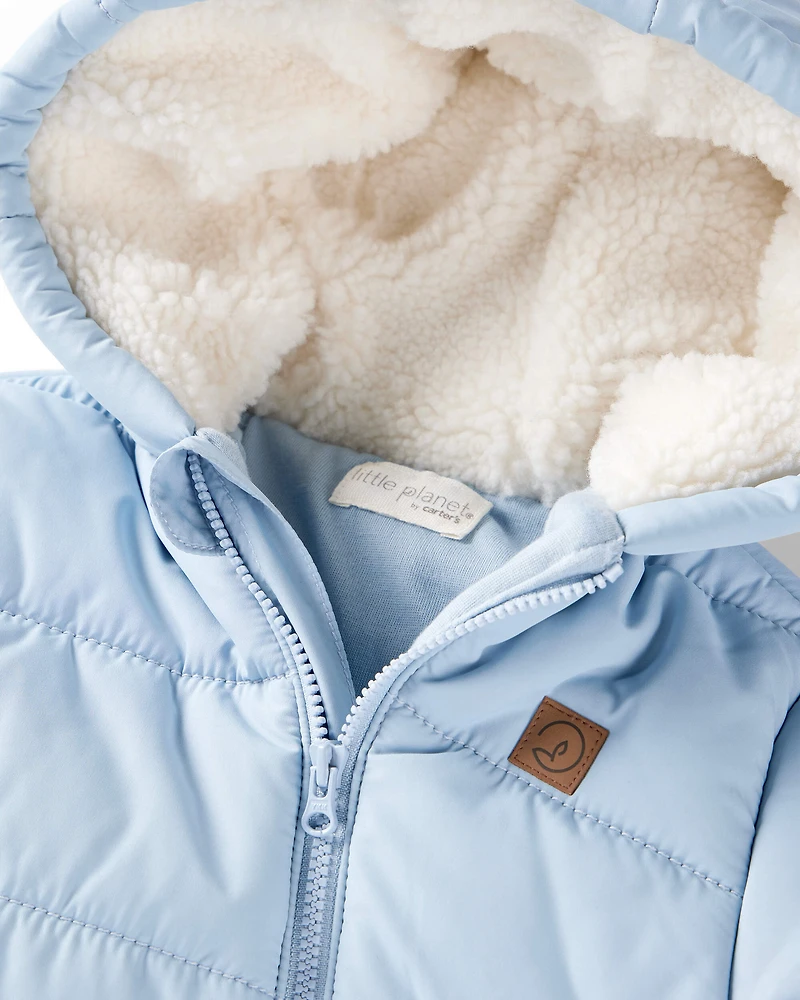 Baby Girl 1-Piece Snowsuit Made with Recycle Materials