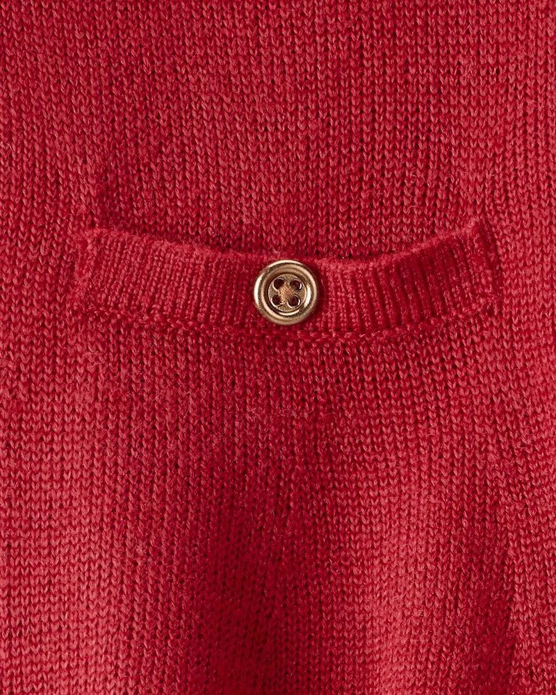 Girls Sweater-Knit Skirt - Red