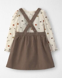 Toddler Girl 2-Piece Organic Cotton Corduroy Jumper Set