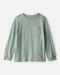 Boys Long-Sleeve Pocket Tee - Green