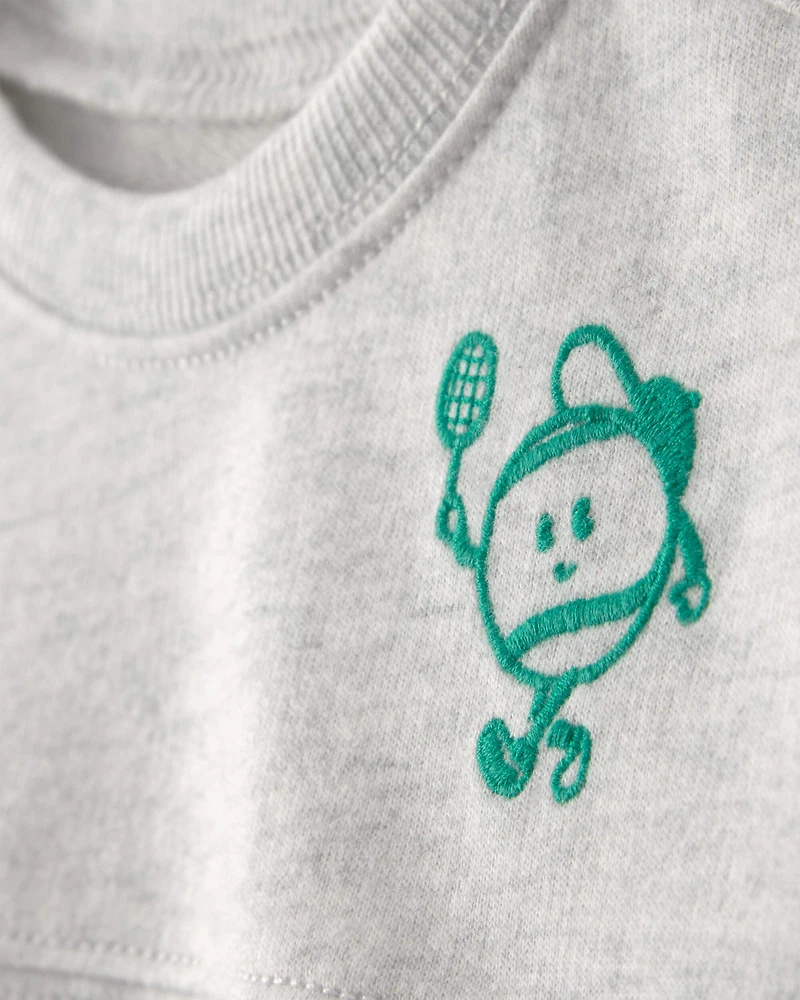 Baby Boy 2-Piece Pickleball Top & Short Set - Grey