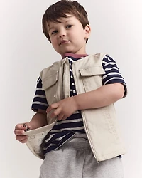 Toddler Zip-Up Vest - Khaki