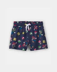 Toddler Boy Nintendo Super Mario Swim Trunks - Navy