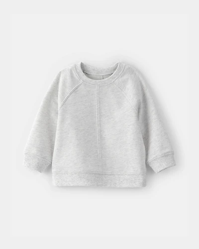 Baby Boy French Terry Pullover Sweatshirt - Grey