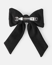 Girls Bow Hair Clip - Black
