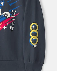 Boys Sonic The Hedgehog™ Pullover Sweatshirt - Navy Blue