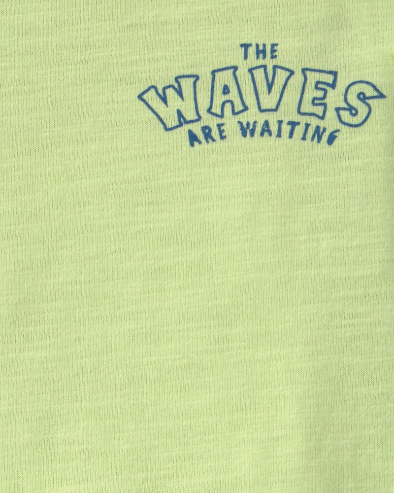 Baby Boy Surfing Crab Tank Top - Green