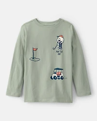 Boys Golf Long-Sleeve Graphic Tee - Green