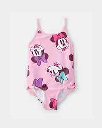 Toddler Girl Disney© Minnie Mouse 1-Piece Swimsuit - Pink