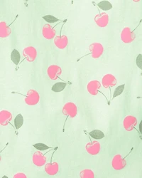 Girls Cherry Top - Green