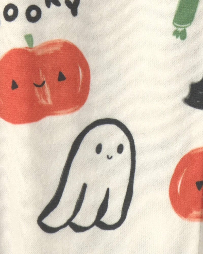 Baby 1-Piece Halloween Snug Fit Footed Pyjama - Cream