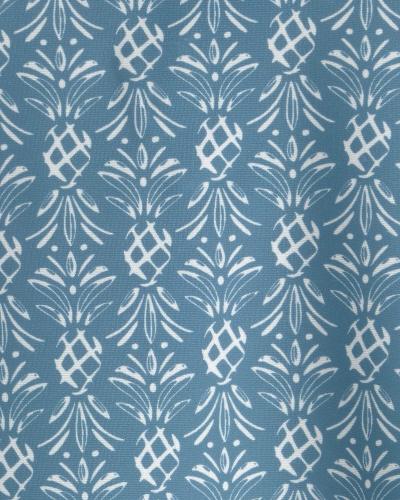 Baby Girl Recycled Long-Sleeve Rashguard Swimsuit Bloom Lagoon Print