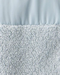 Girls Long-Sleeve Sherpa Jacket - Blue