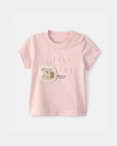 Baby Girl 'Little One' Koala Graphic Tee - Pink
