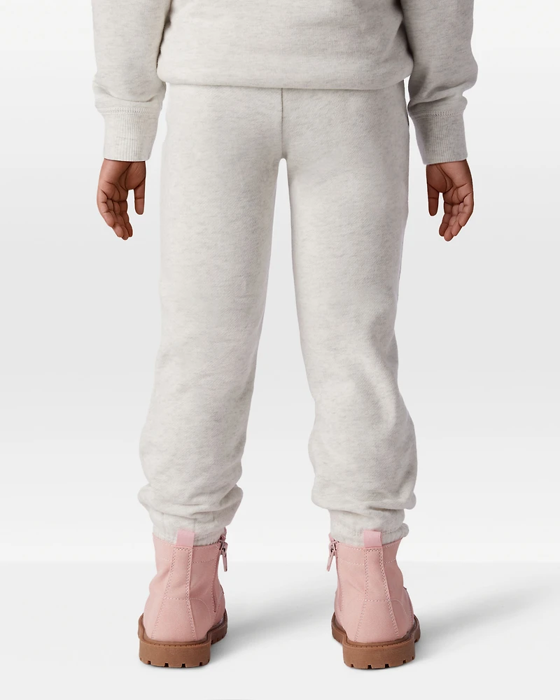 Toddler Girl Cotton Joggers - Grey