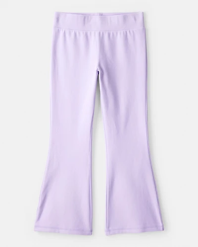 Girls Microfleece Flare Pants - Purple