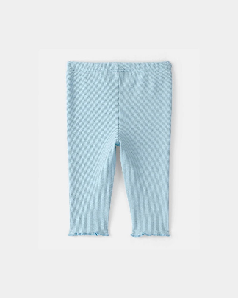 Baby Girl Rib Pants - Blue