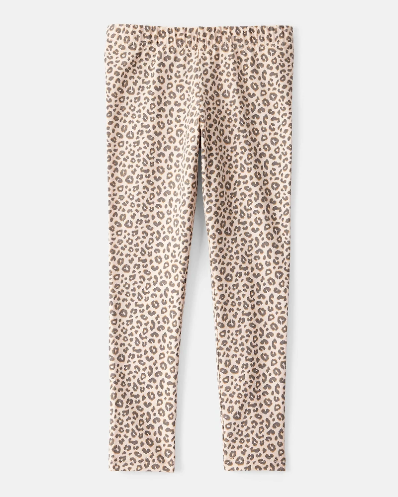 Girls Leopard Print Leggings