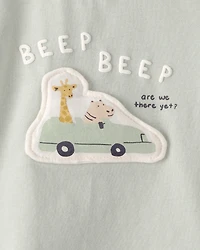 Baby Critter Road Trip Graphic Tee - Green