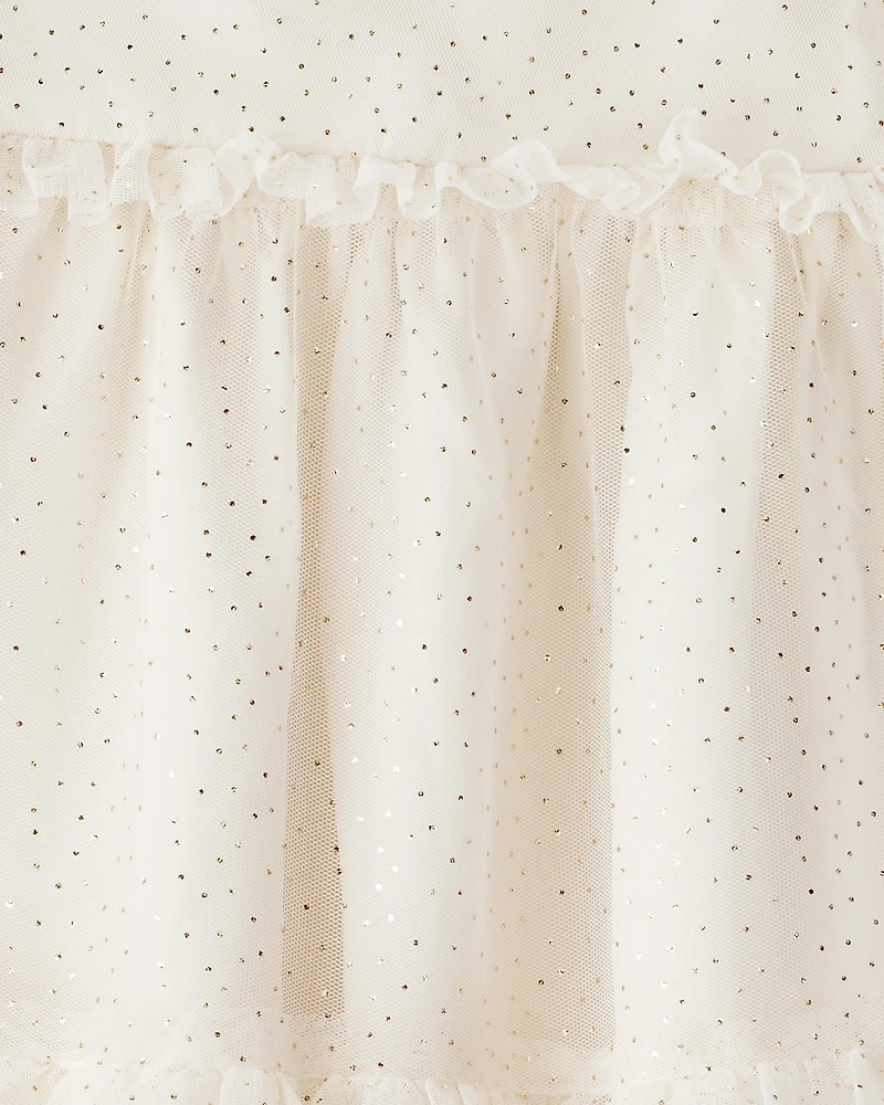 Toddler Girl Cream Holiday Dress