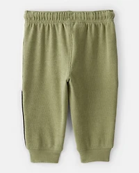 Baby Boy Colourblock Joggers - Green/White