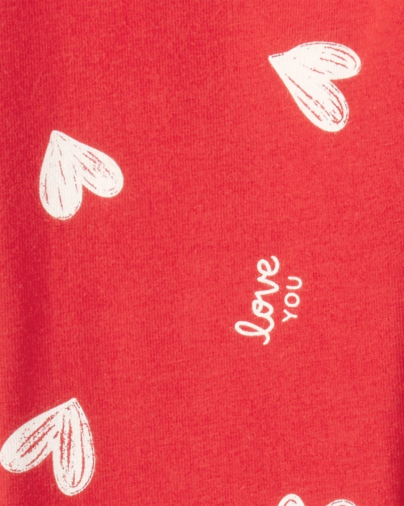 Girls Heart Pull-On Stretch Leggings