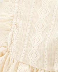 Toddler Crochet Flutter-Sleeve Dress