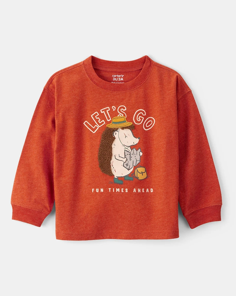 Toddler Boy Let's Go Fun Times Ahead Long-Sleeve Graphic Tee - Grey