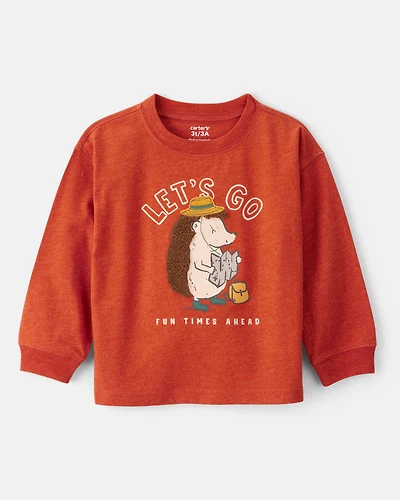 Toddler Boy Let's Go Fun Times Ahead Long-Sleeve Graphic Tee - Grey
