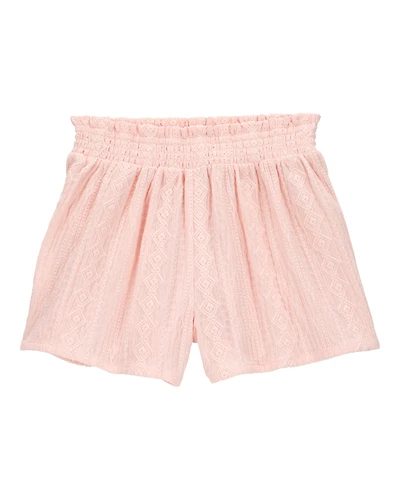 Kid Pull-On Smocked Shorts