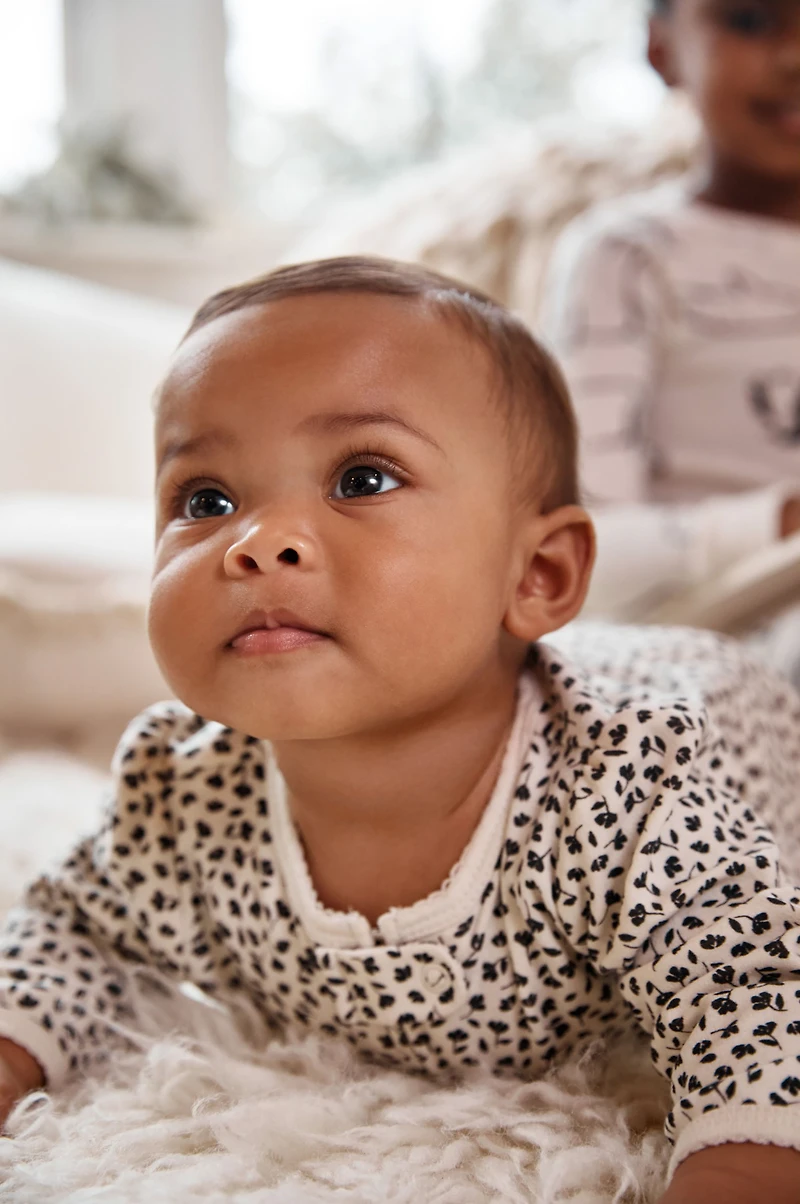 Baby Girl Floral 2-Way Zip Cotton Sleeper