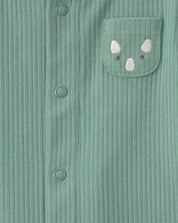 Baby Boy 3-Piece Dinosaur Long-Sleeve Layering Set - Green