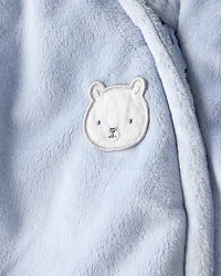 Baby Boy Zipper Bear Front Pram - Blue