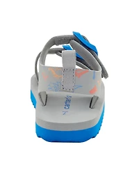 Toddler Strappy Casual Sandals - Grey/Blue
