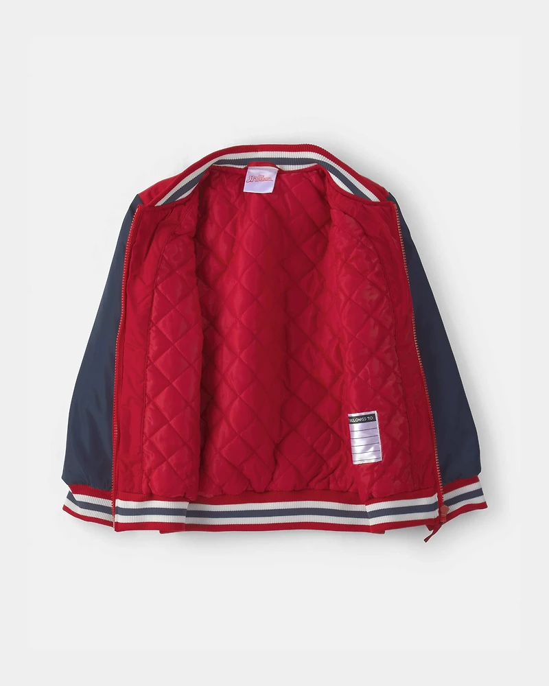 Kid Spider-Man Bomber Fashion Jacket - Red